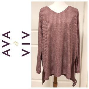 EUC AVA VIV MAROON LONG SLEEVE TOP